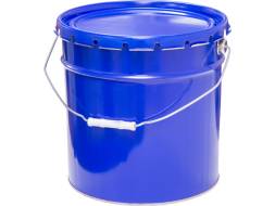 Ведро металлическое с внутренним покрытием, 15 л, крышка-корона, синий [2097]